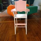 High wooden doll chair