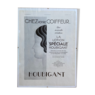 Affiche publicitaire Houbigant 26 septembre 1931