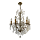 Girandole chandelier with crystal drops from the 60s and 70s