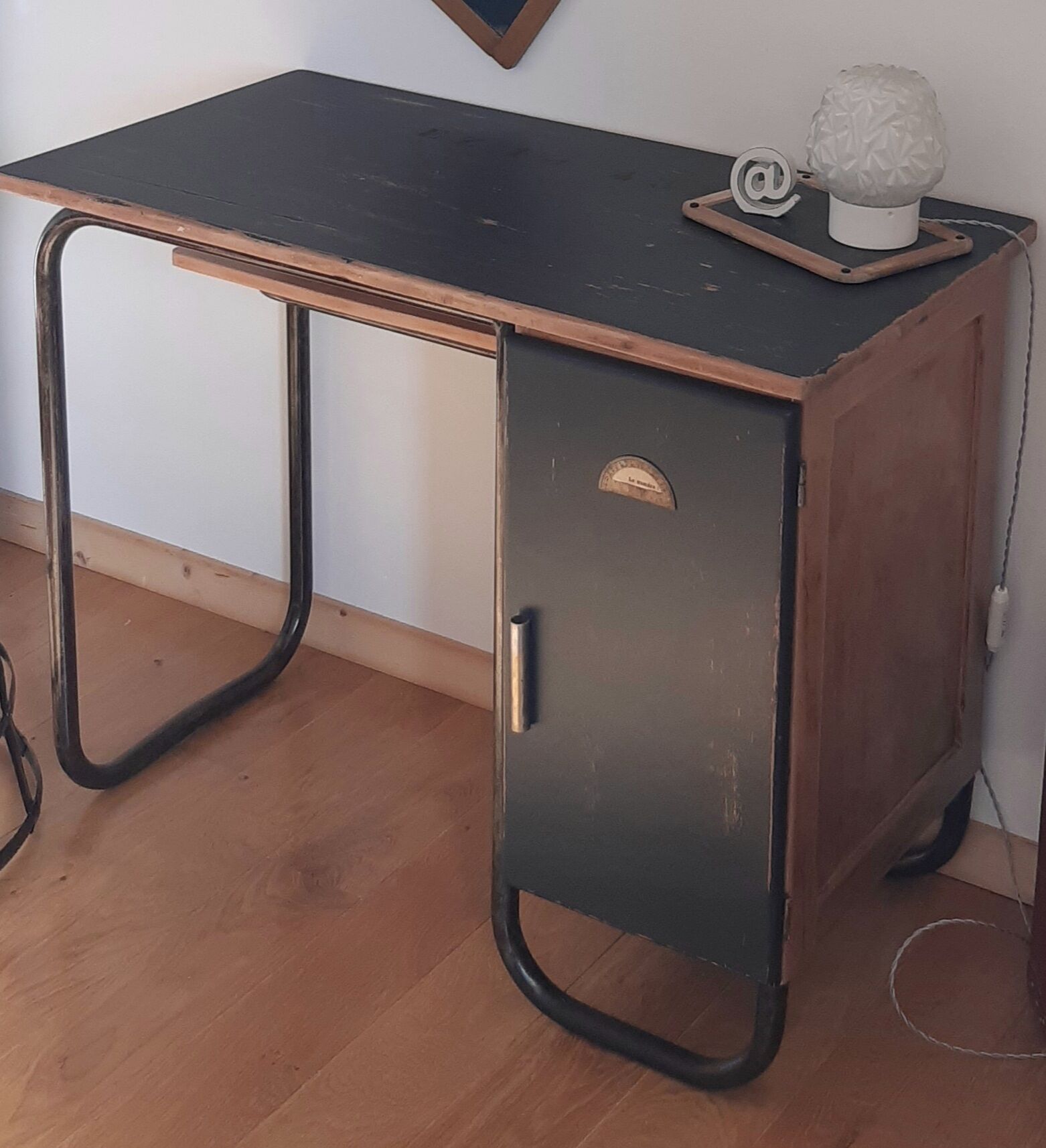 Old metal and wood desk