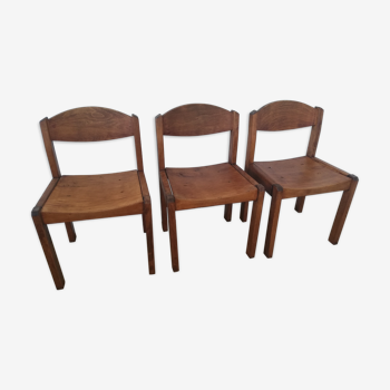 Lot of three vintage baumann chairs