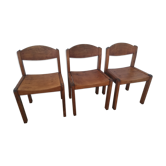 Lot of three vintage baumann chairs