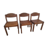 Lot de trois chaises baumann vintage