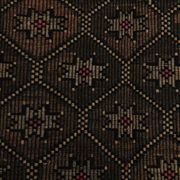 Tapis Kilim Vintage Noir et Brun à Motifs Géométriques, 183x297 Cm