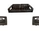 Leather lounge set – Steiner Paris – aluminium base – 1970s/1980s