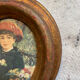 Gilded wood frame painting on silk