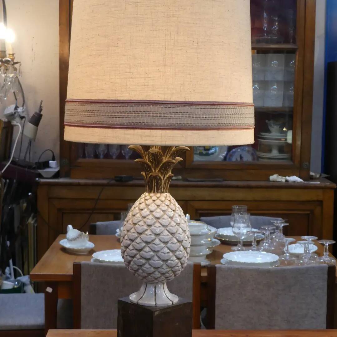 Zaccagnini ceramic pineapple lamp 1960