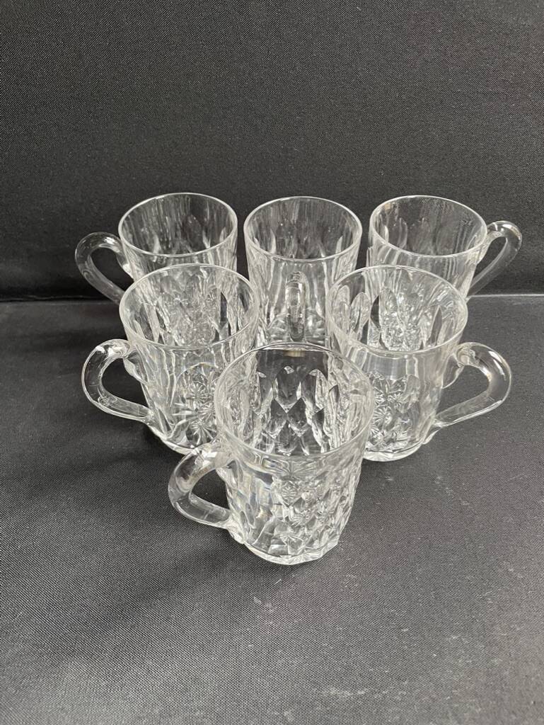 6 old Baccarat cups size 6406