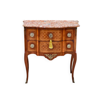 Commode sauteuse en marqueterie