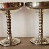 Set of 4 vintage silver dessert bowls – Made in Spain – 1960s
