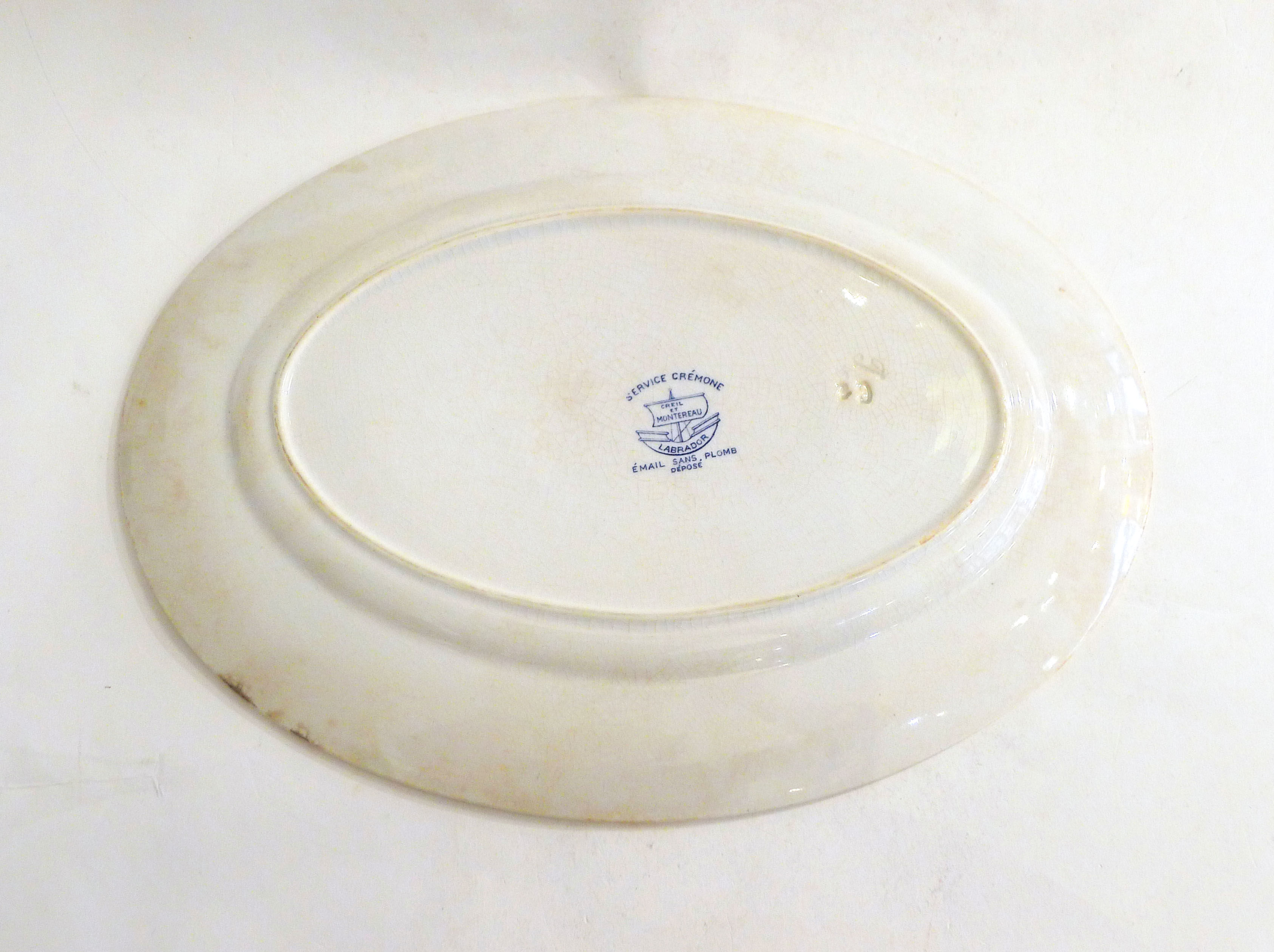 Paire de plats Creil & Montereau
