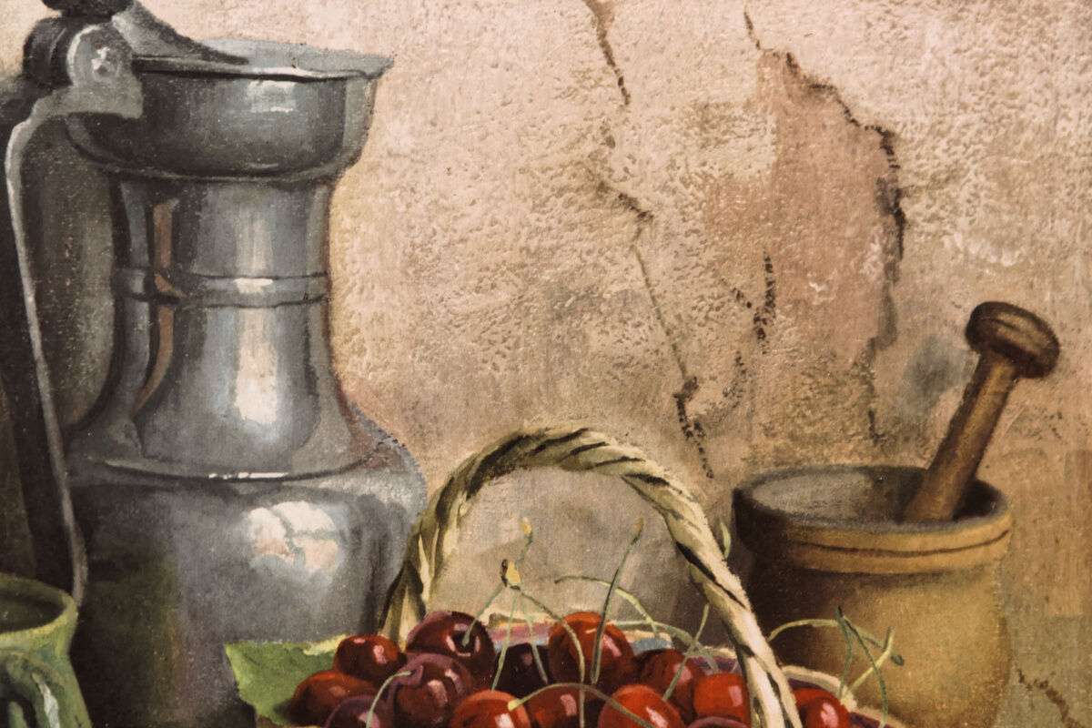 Still life, art deco frame