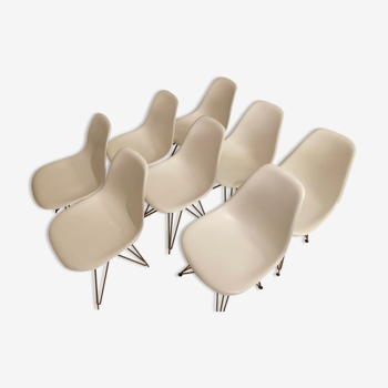 White Eames DSR "Eiffel" chairs
