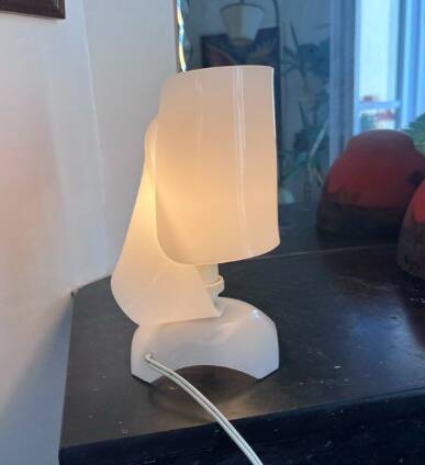 Small bedside lamp ribbon 60s 70s