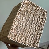 Light beige wicker basket