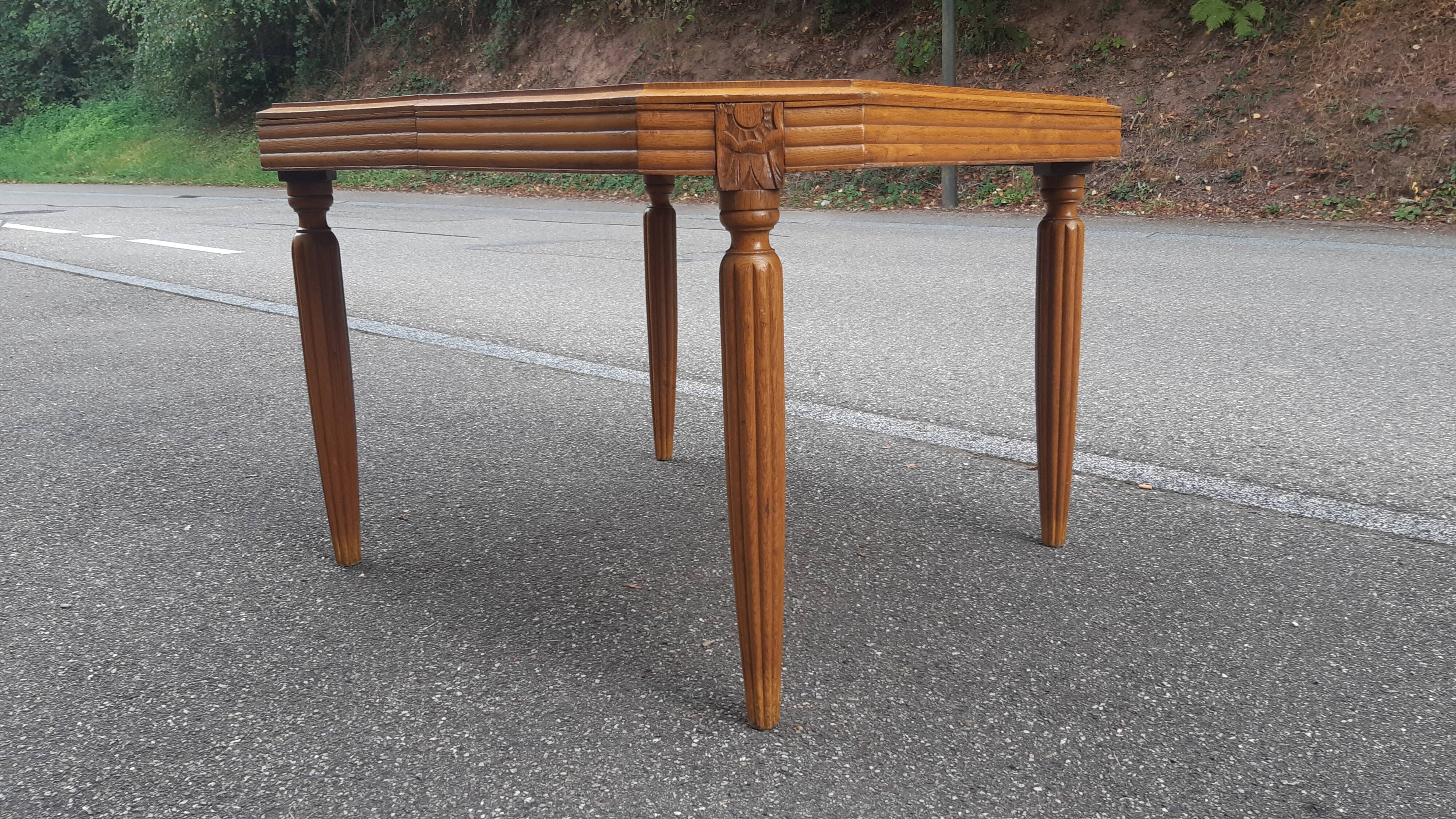 Solid oak art deco table