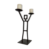 Vintage wrought iron anthropomorphic candle holder