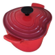 Cocotte Le Creuset . Heart cast iron cherry color.