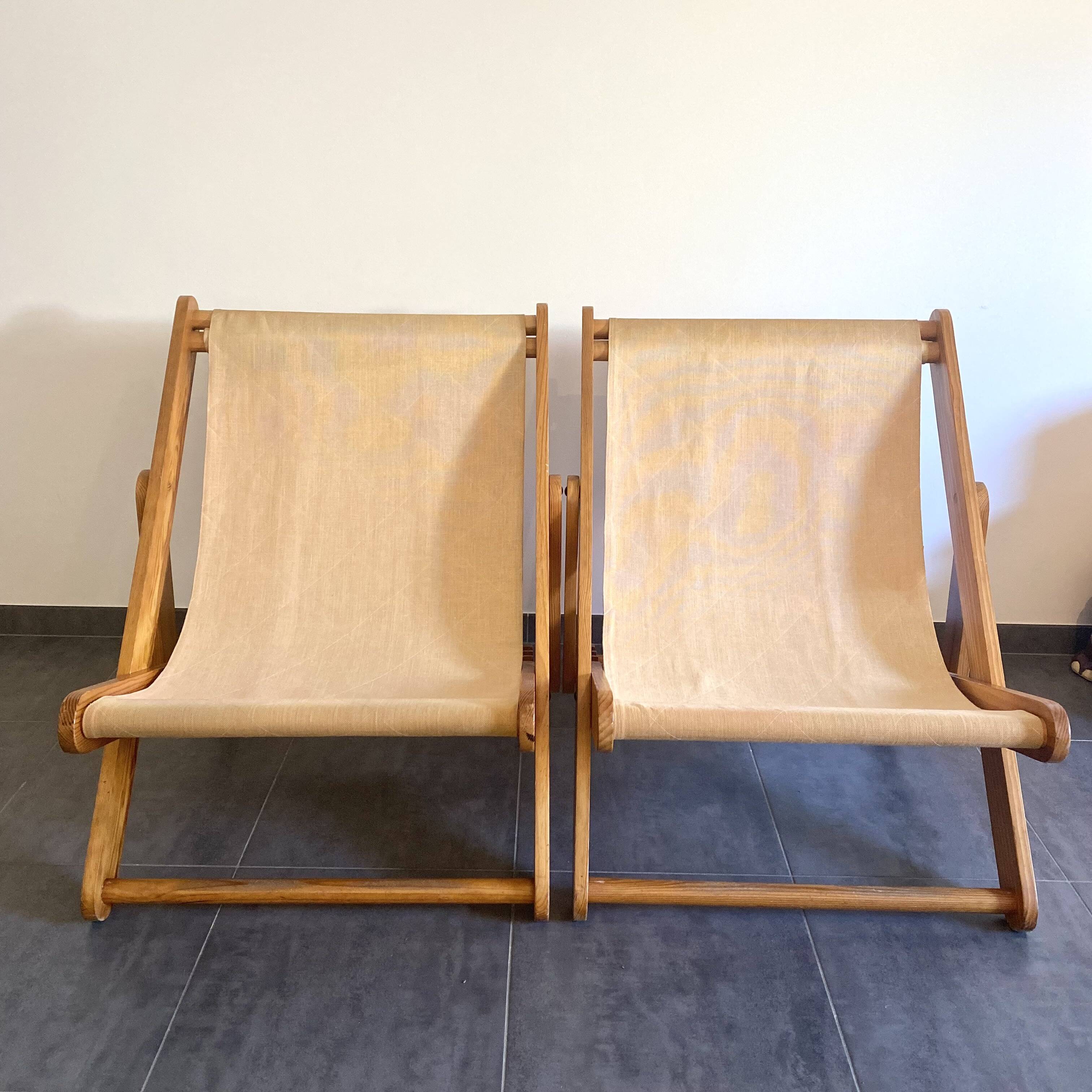 Paire de fauteuils lounge vintage de Pierre Beguet, 1970