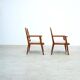Set of two early French lounge chairs