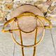 Vintage rattan and bamboo side table, circa 1969.