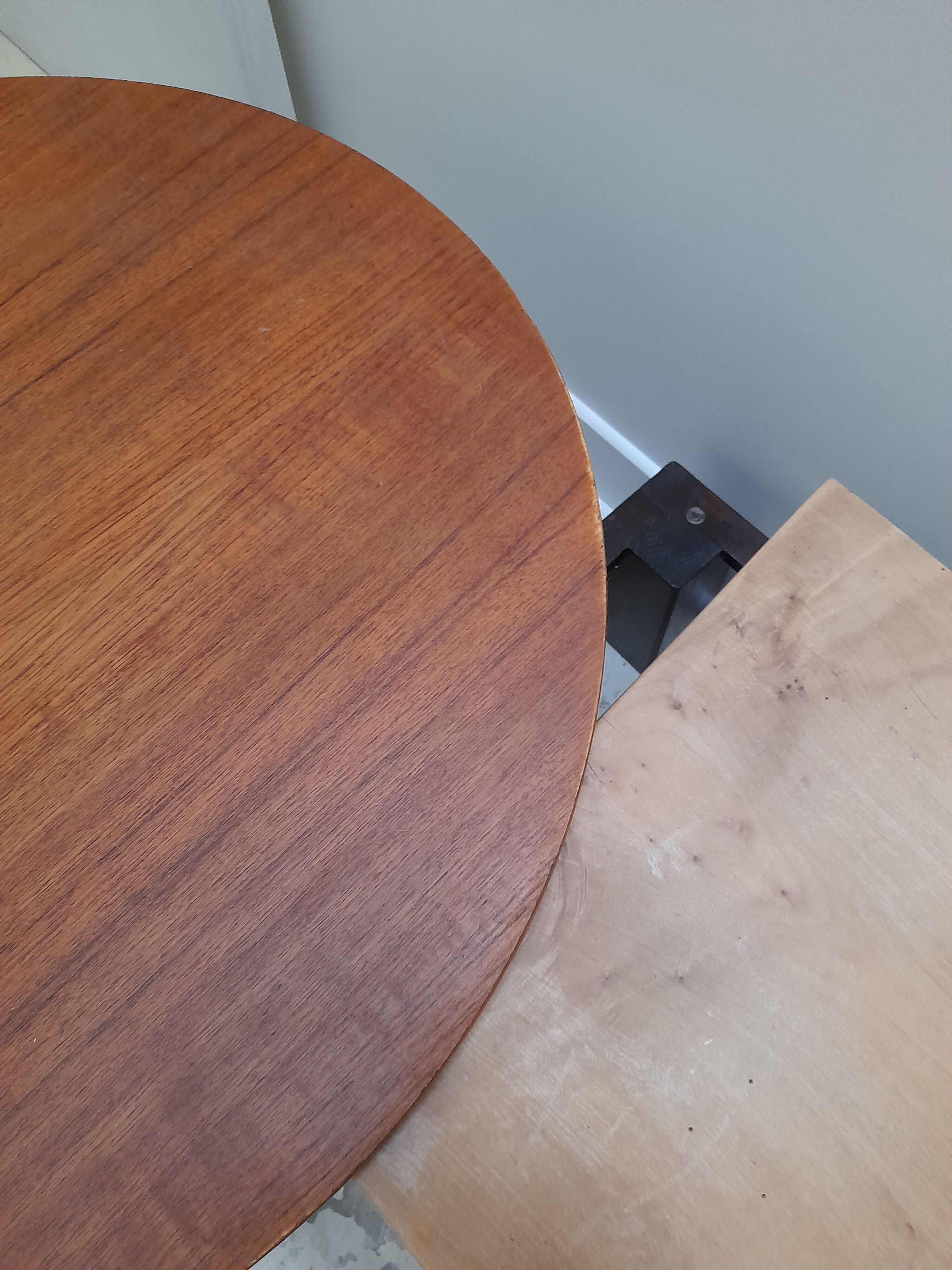 Round Scandinavian coffee table