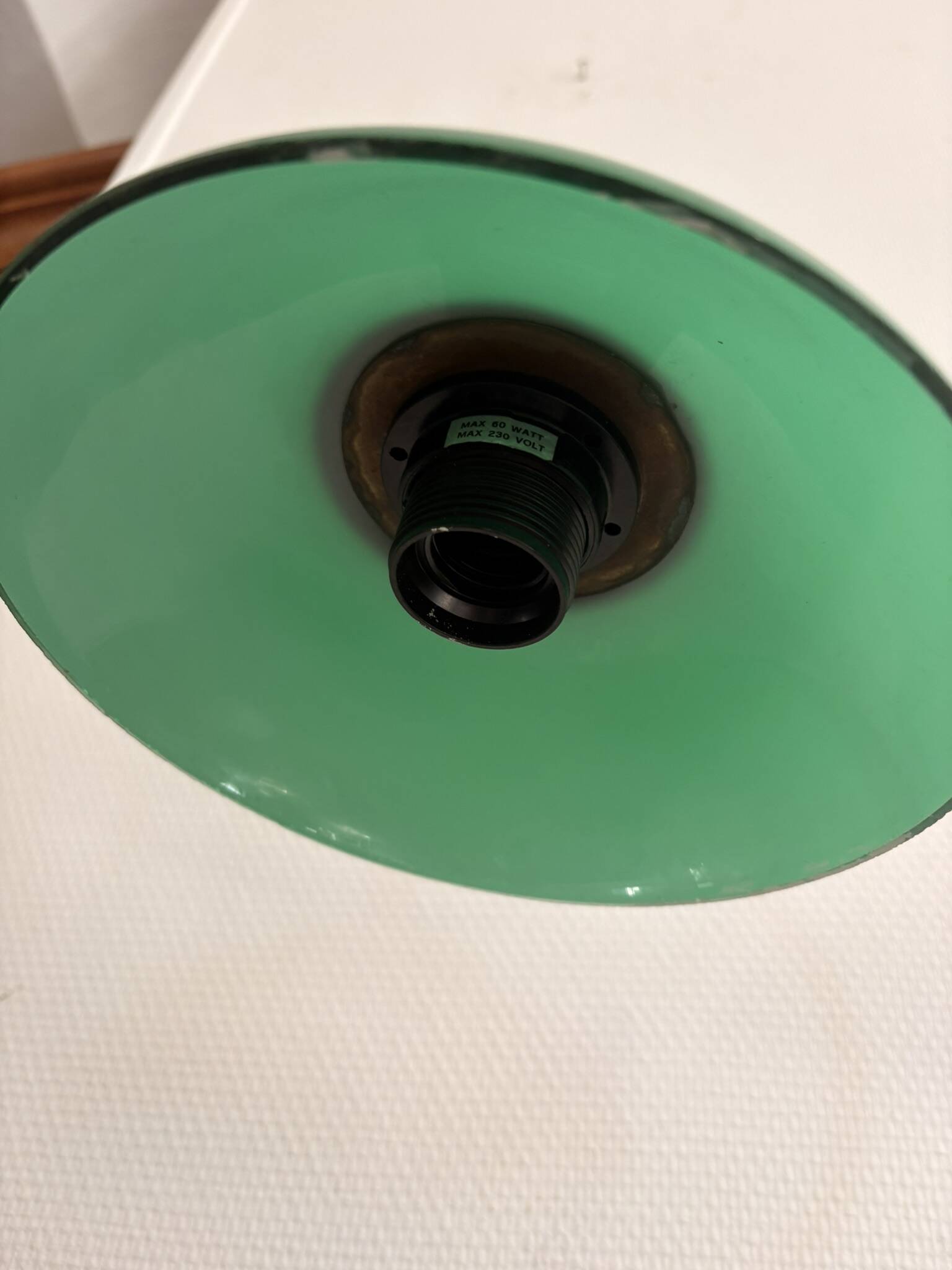 Banker's Desk Lamp Swan Neck Opaline Green