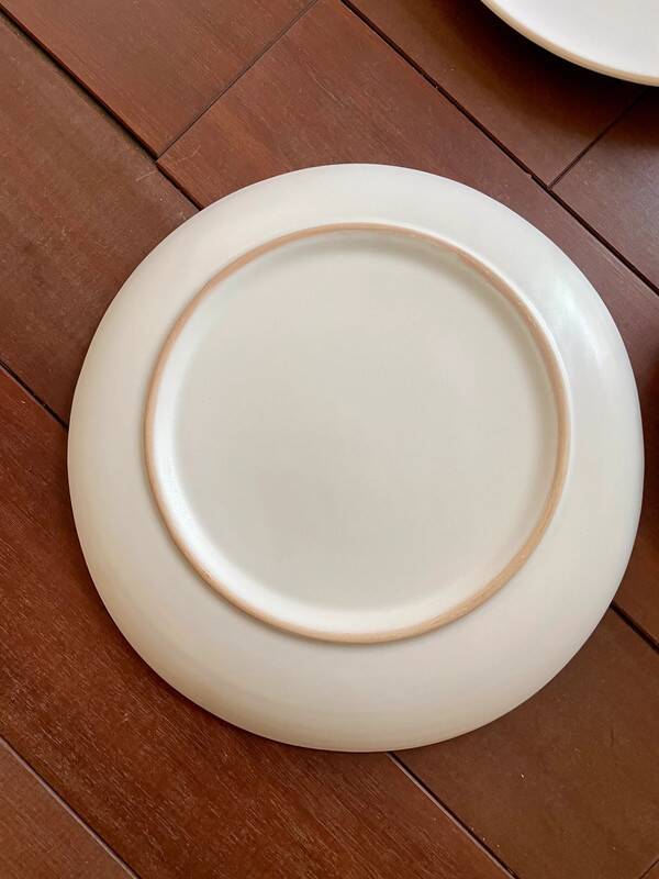 Assiette 26 cm grès blanc