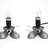Pair of 1990s table lamps with a cast aluminum base by Sompex