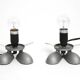 Pair of 1990s table lamps with a cast aluminum base by Sompex