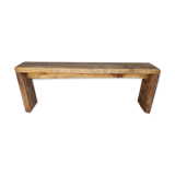 Vintage bench period 1960 old solid wood