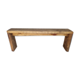 Banc vintage epoque 1960 bois massif ancien