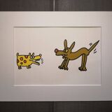Illustration by Keith Haring - 'Animals' series - 6/12