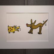 Illustration by Keith Haring - 'Animals' series - 6/12