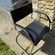 Chaise cuir et chrome
