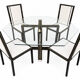 Ensemble Table et 4 chaises Pierre Vandel Paris — plateau verre