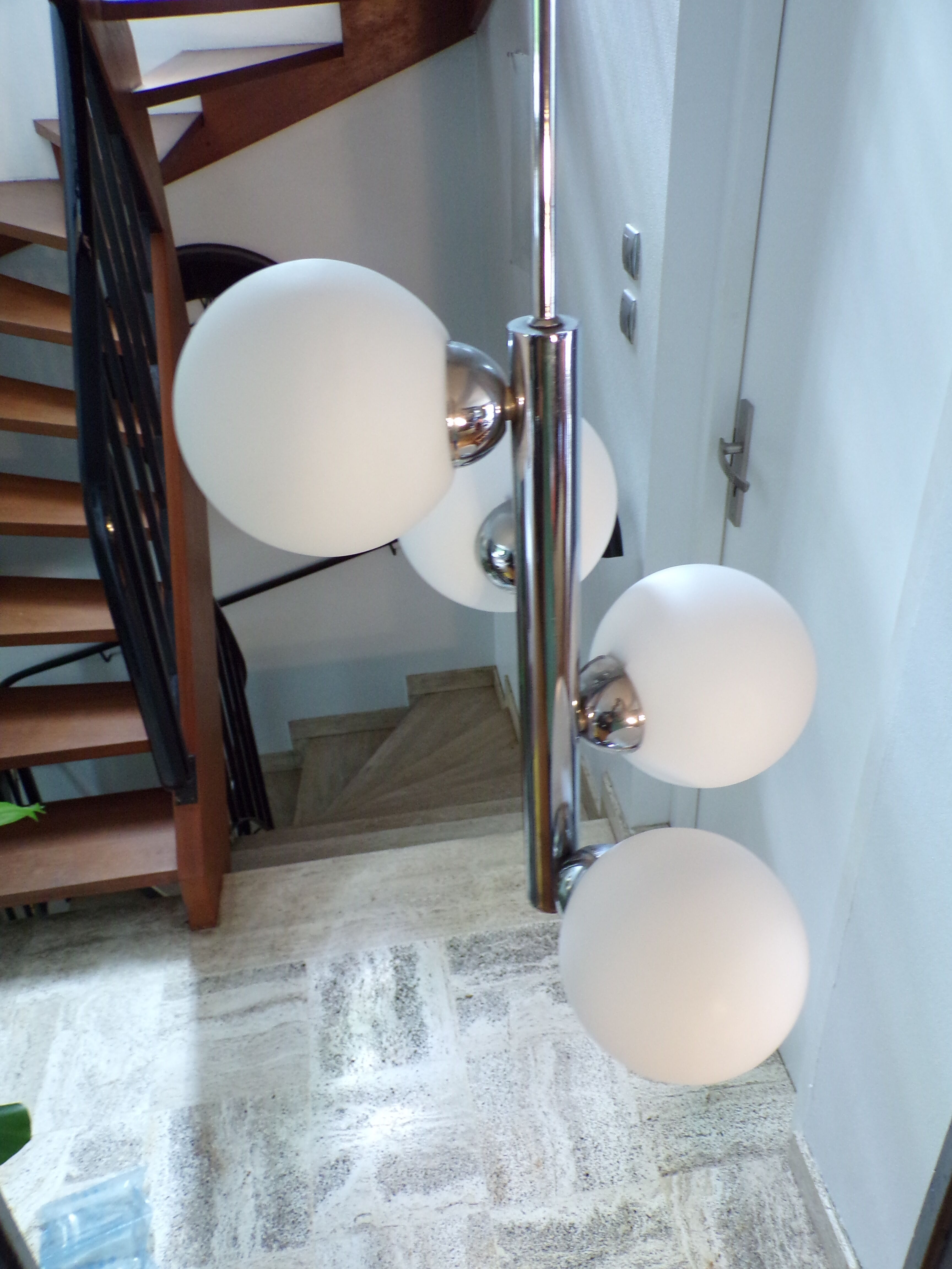 Space age 4 globes hanging lamp
