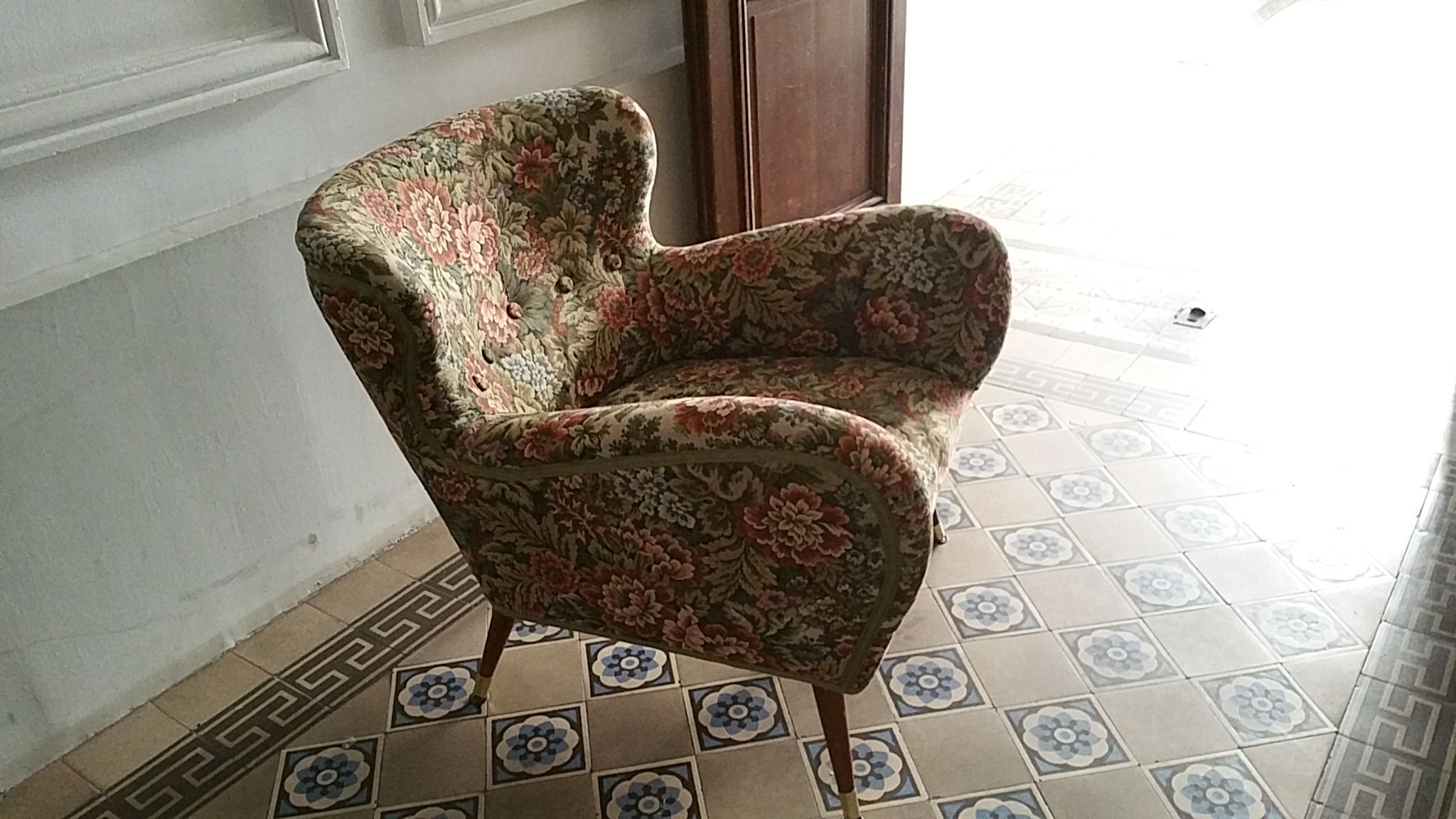Organic couch 50s/60s design low Italian vintage