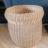 Panière à linge éléphant en rotin