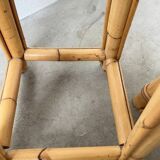 Set of three rattan high stools