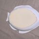 Serving dish in the shape of a white glazed ceramic fish