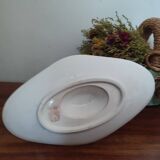 Gien opaque white porcelain gravy boat