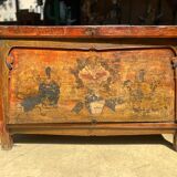 Mongolian wooden chest at the end of the 19th century