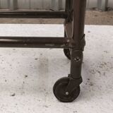 Side table, industrial Flambo rolling trolley