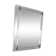 Plateau verre et chrome art déco