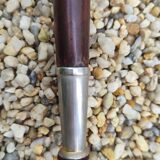 Set of 4 Vintage Mid-Century Modern Chairs with Tapered Legs and Metal Sabers -