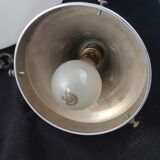 Art deco, metal and opaline hanging lamp