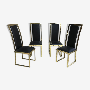 4 Michel Mangematin chairs, 1970