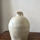 Wabi-sabi amphora vase in off-white and glazed, France circa 1970.