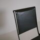 Foldable chair in wrought iron and leather. c. 1950